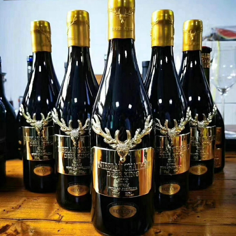 澳洲进口红酒稀有16%鹿王重瓶橡木桶珍藏干红葡萄酒招商代理批发