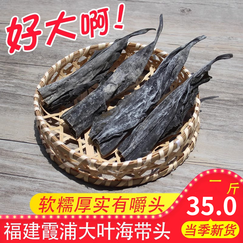 新货福建霞浦 海带头 干货厚海带根天然新鲜海带片结丝昆布500g包