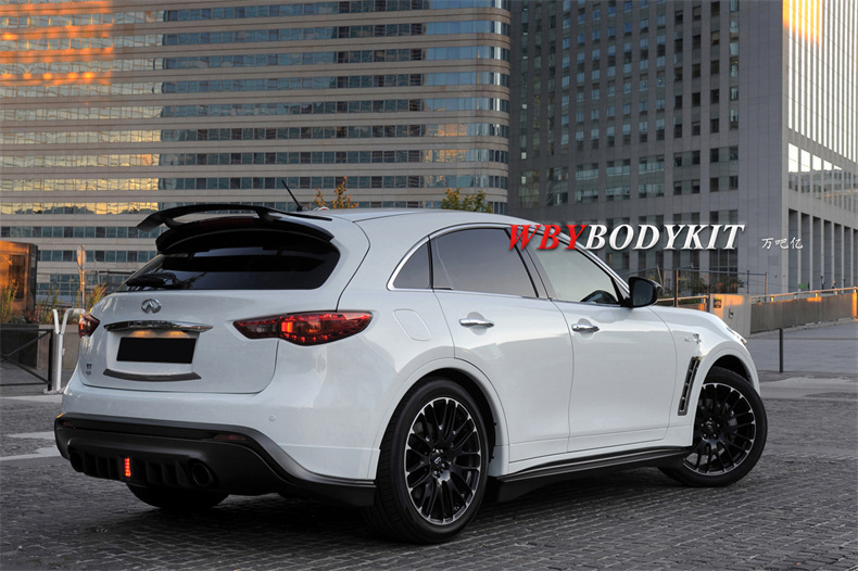 适用于英菲尼迪qx70改装vettel大小包围fx35碳纤维前后唇尾翼侧裙