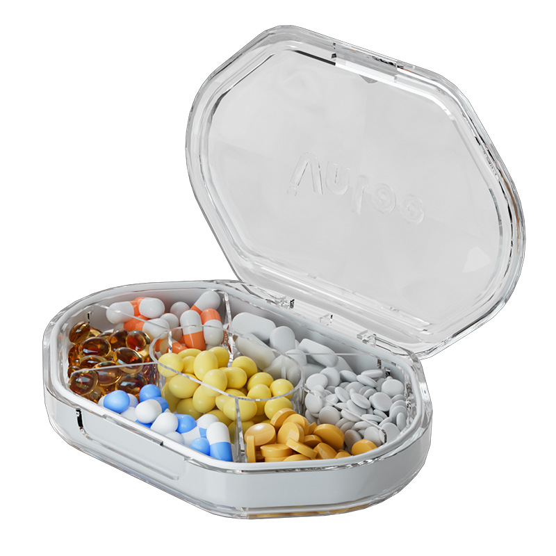 Medicine Box Packing Portable Small Size Portable Mini Large Capacity 7-Day Tablet Drug Storage Box Moisture-Proof