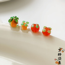 柿柿如意手工琉璃柿子珠子散珠diy手工串珠材料手链串珠饰品配件