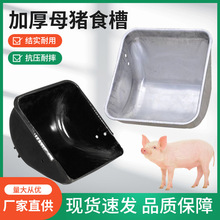 猪食槽钢板塑料母猪食槽猪饲喂器产床配件料槽调节食槽不锈钢槽子
