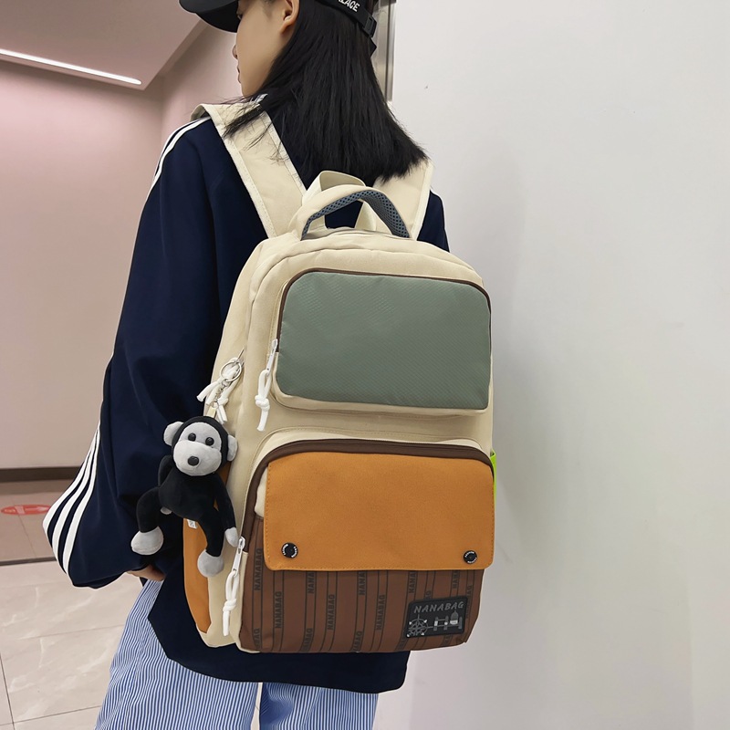 Oxford Cloth Backpack Women's Backpack Large Capacity Fashion Schoolbag Girls College Students Lightweight Travel Bag Men's and Women's Bags