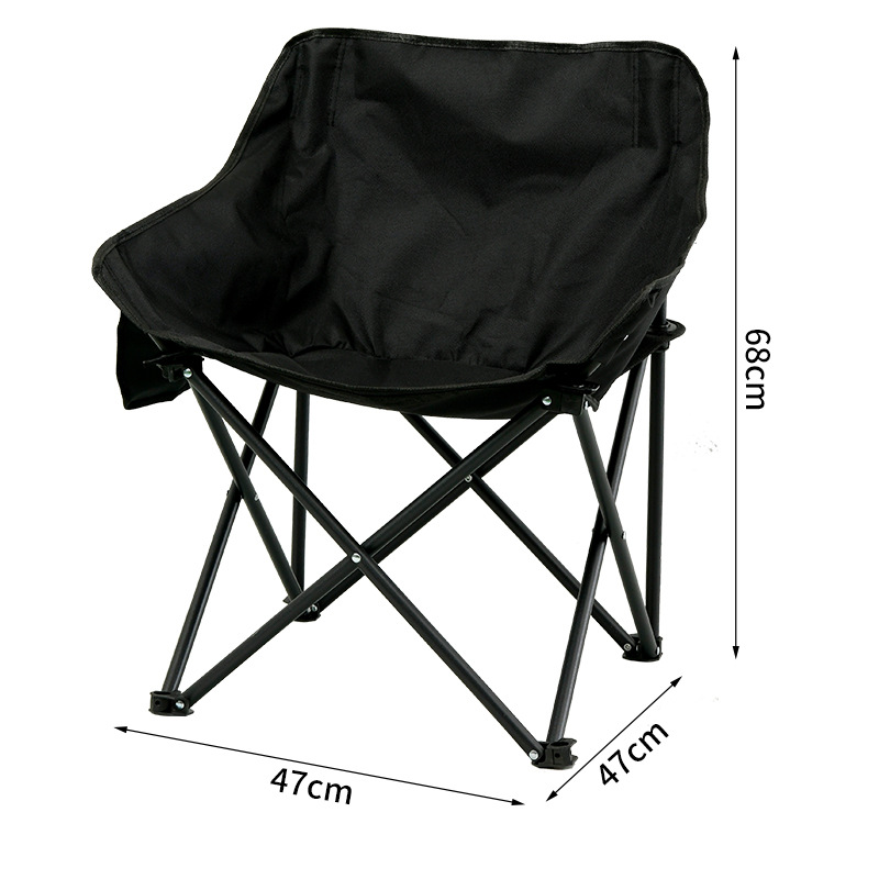 Ultralight Folding Chair Outdoor Portable Carbon Steel Camping Beach Barbecue Moon Chair Camping Picnic Chair