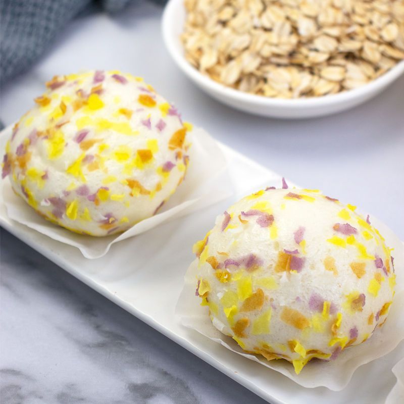 五彩燕麦包广式早点早餐半成品食品方便面食加热即食包子-阿里巴巴