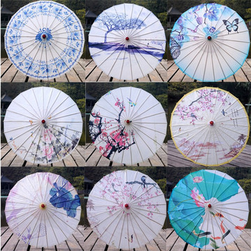 包邮防雨防晒古风伞油纸伞饭店房顶装饰伞吊顶中国风古典伞舞邹须