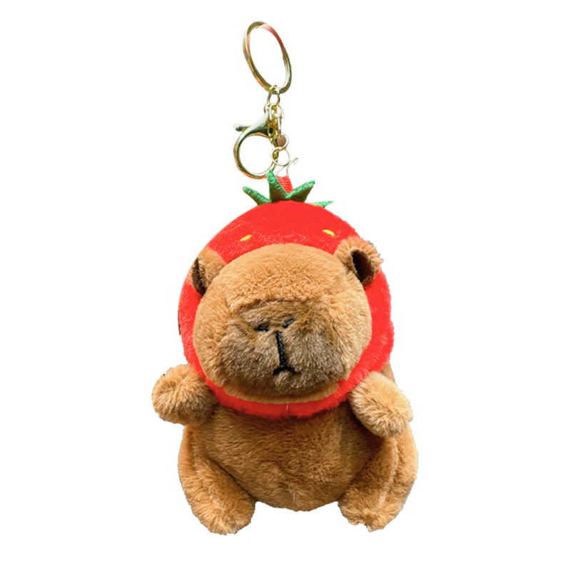 Plush Cute Capabala Key Chain Accessories Jewelry Doll Plush Pendants Schoolbag Keychain Wholesale