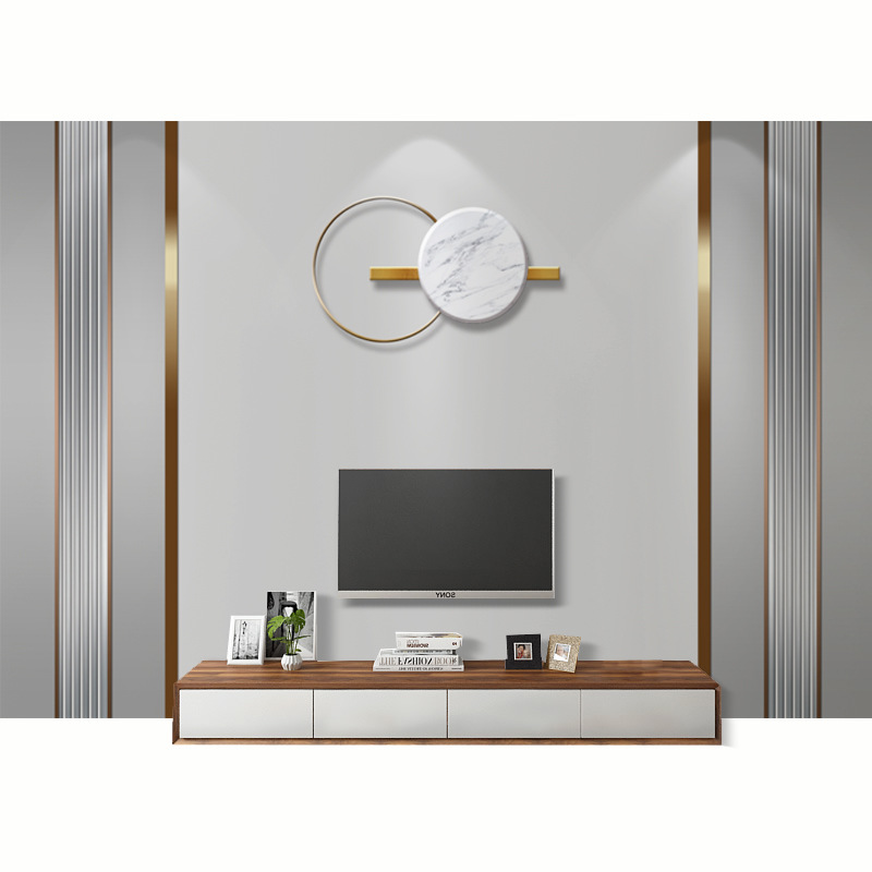 轻奢风电视背景墙壁纸现代简约客厅金属线条墙纸影视墙布装饰壁画