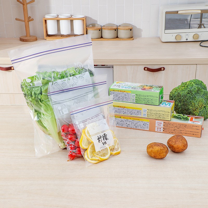 PE Envelope Bag Double-Rib Fresh-Keeping Packaging Bag Bone Bag Brand New Food Grade Material Ziplock Bag Custom Printing