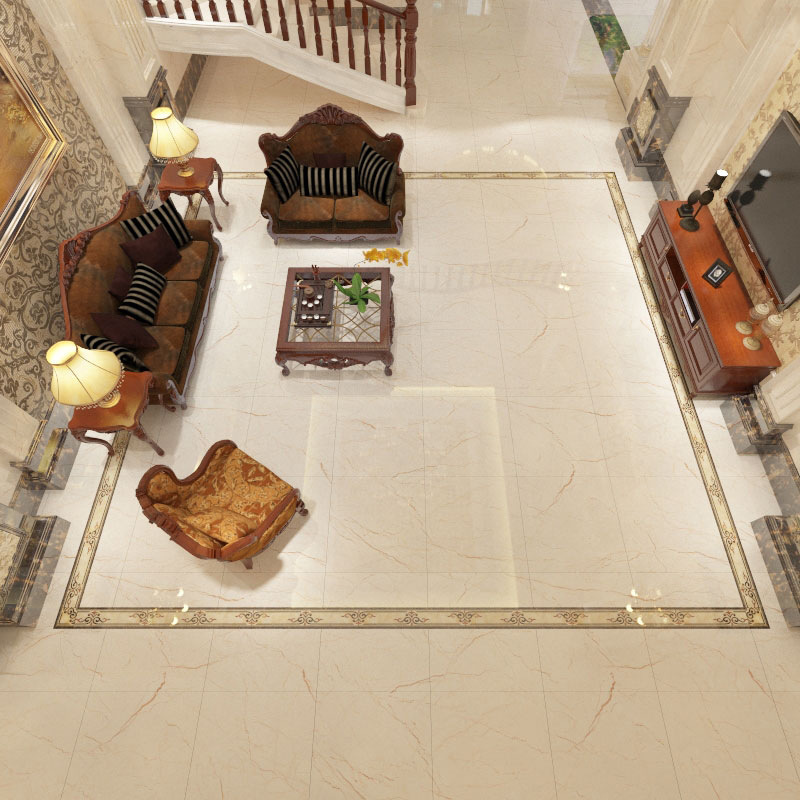 通体大理石瓷砖地砖800x800客厅暖色欧式米黄仿玉石全抛釉地板砖