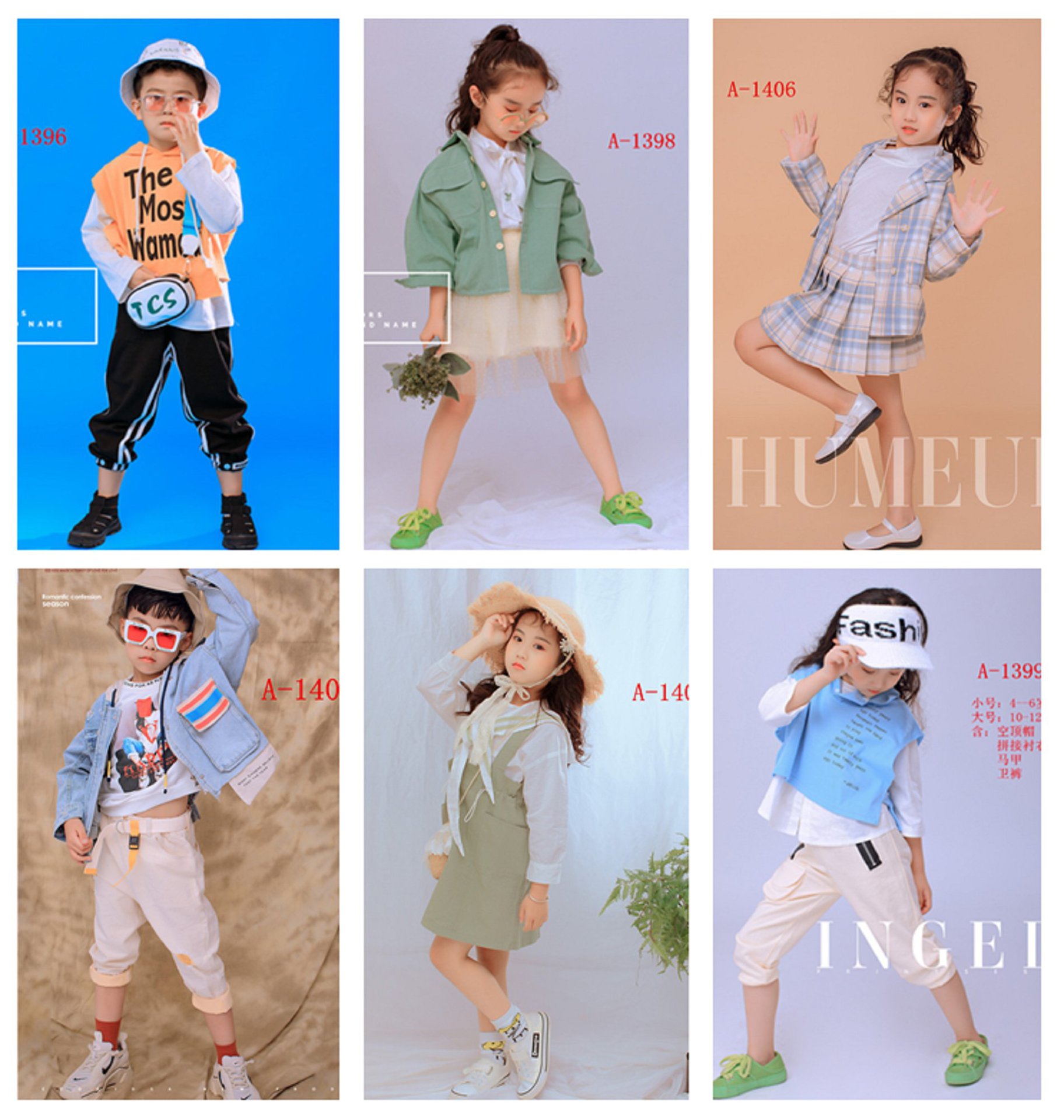 儿童摄影服装2020新款展会4-12岁女孩个性写真影楼大小童拍照衣服