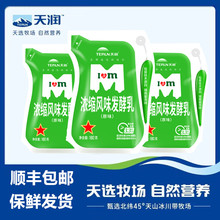 terun天润酸奶袋装新疆牛奶低温浓缩原味风味乳发酵乳180g12袋