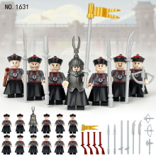 12款1631勇字兵跨境批发清朝士兵人仔造型儿童拼装积木玩具武器片