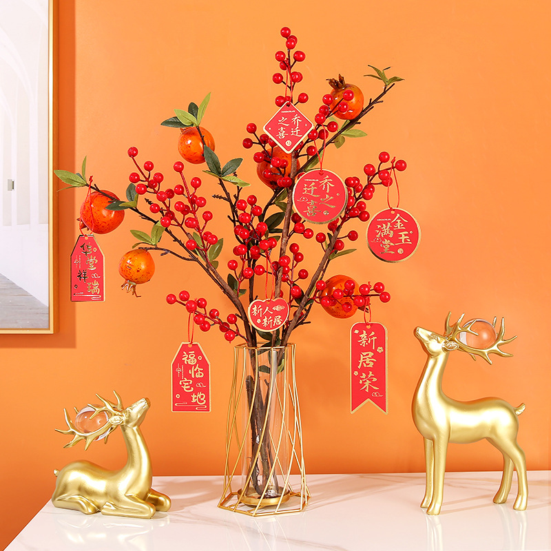 modern minimalist lantern hydroponic vase decoration artificial flower vase living room fake flower decoration new year housewarming gift