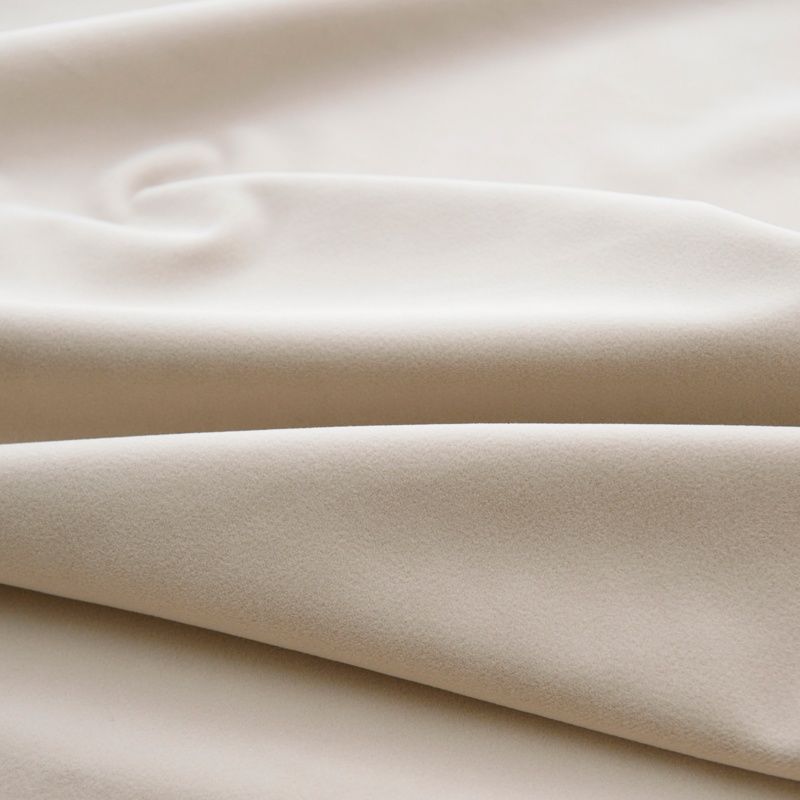 奶茶色奶油色奶咖色丝绒窗帘法式轻奢澳洲羊毛绒米色遮光绒布窗帘