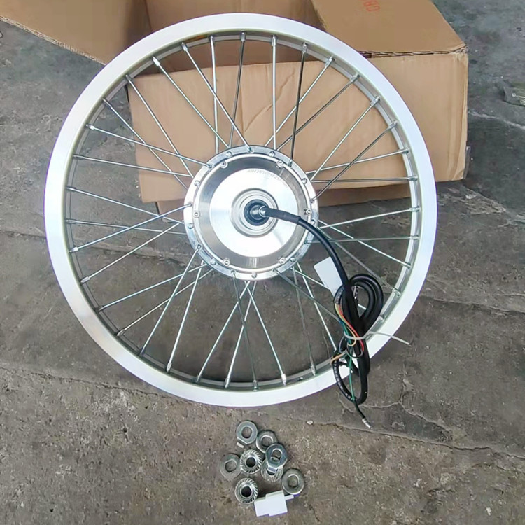 75锂电车电机后轮48v240w电动车涨刹电机后轮组250w