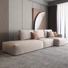 北欧极简约现代科技布沙发小户型客厅直排贵妃组合豆腐块新款沙发
