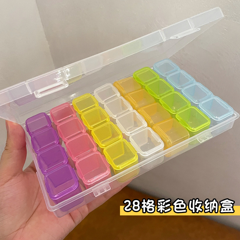 Transparent Jewelry Box Dustproof Earrings Necklace Multi-Grid Storage Box Bracelet Ring Exquisite Ornament Sealed Box Wholesale