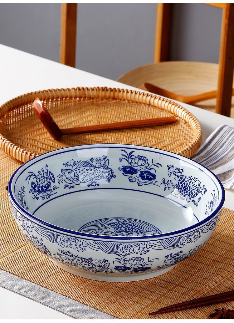 陶瓷大号家用汤盆酒店大汤盆10英寸特大号饭店汤盆酸菜鱼大码菜盆