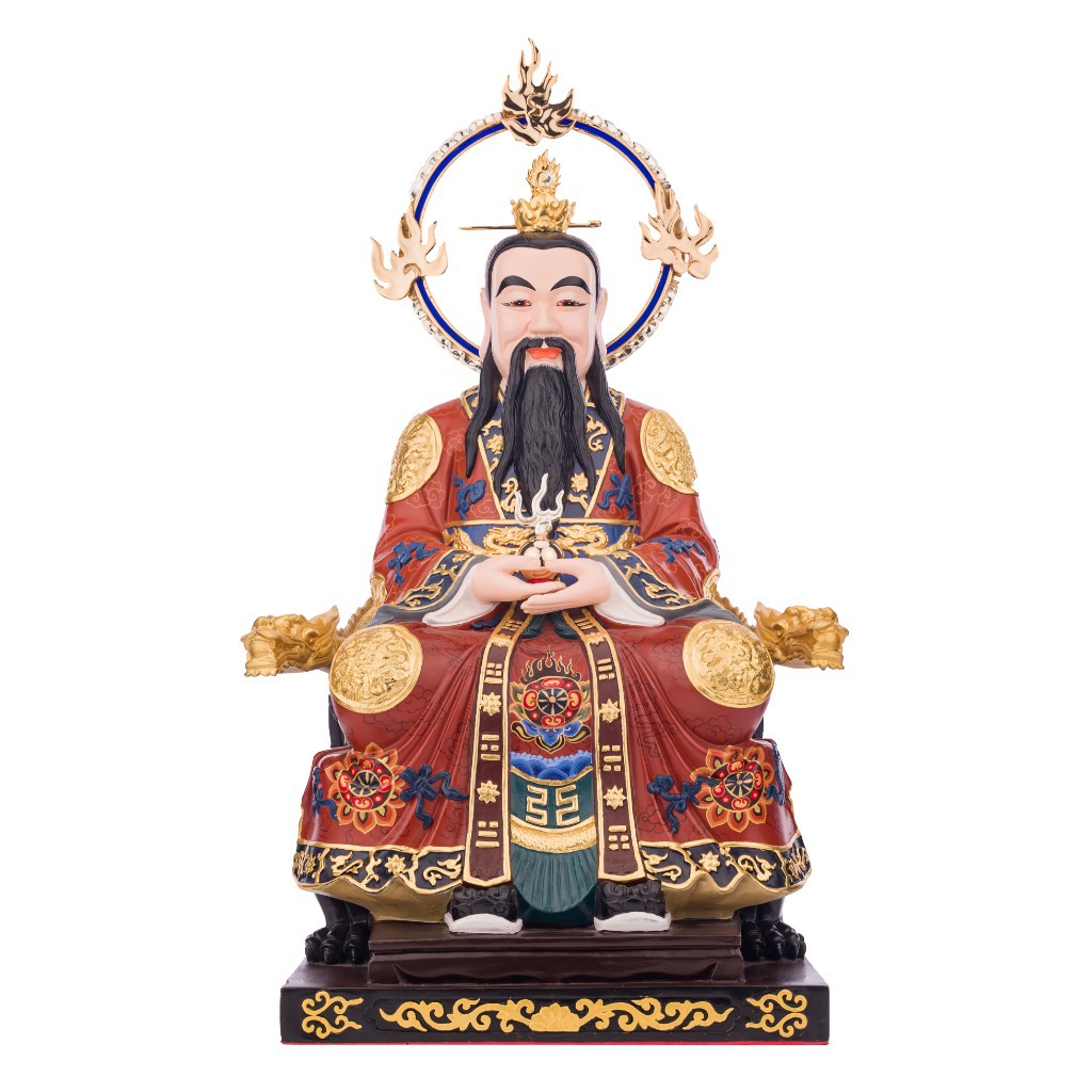 台湾盛凡唐彩元始天尊佛像批发铜摆件家居摆件道教黄铜家居摆件