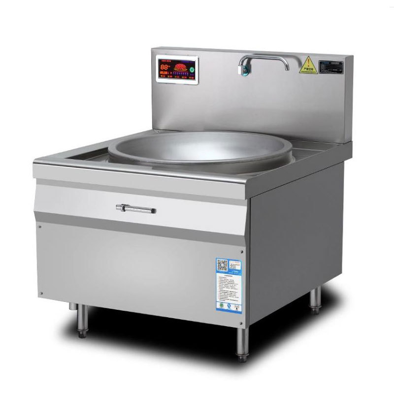 厨禾单头电磁大锅灶不锈钢商用电磁炉食堂单眼大炒炉厂家直供