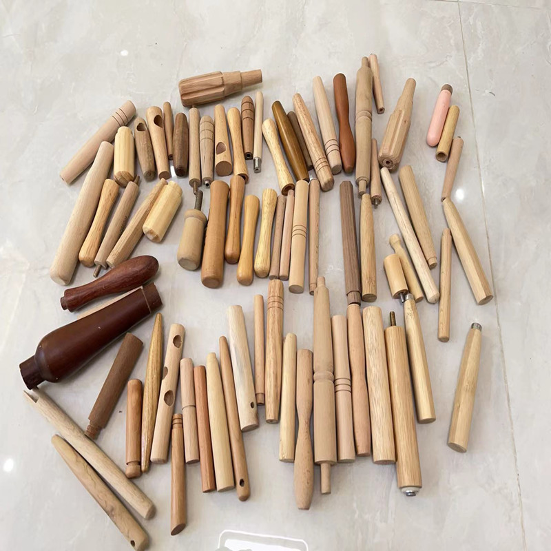 厂家批发 荷木木手柄 圆形木质工艺手柄 五金烧烤木柄 各类规格