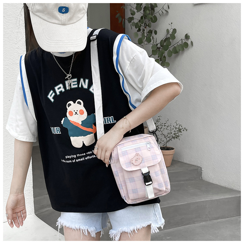 Hot Plaid Small Square Bag 2023 New Women's Bag Sweet Girl's Fashion Messenger Bag Foreign Trade Bags Crossbody Bag for Woman