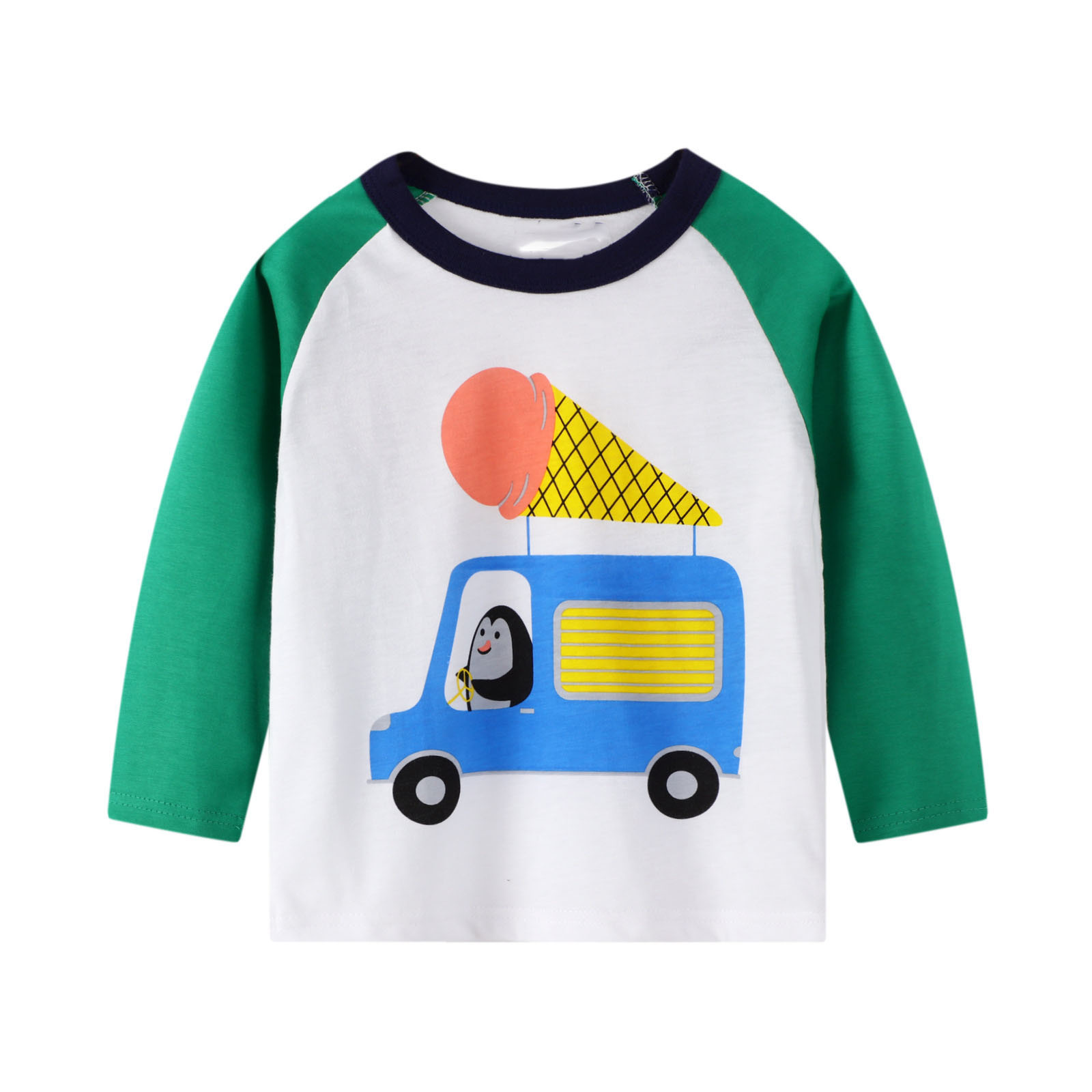 秋款卡通童装t恤 新款长袖童装 男童女童长袖t恤 纯棉中小童童装