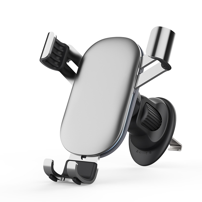 New Universal Air Outlet Car Phone Holder Metal Hook Gravity Navigation Bracket Multifunction on-Board Bracket