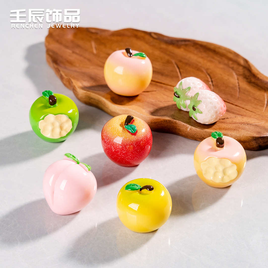 直播仿真实色小水果萌粒盲袋diy装饰品配件迷你树脂工艺品摆件