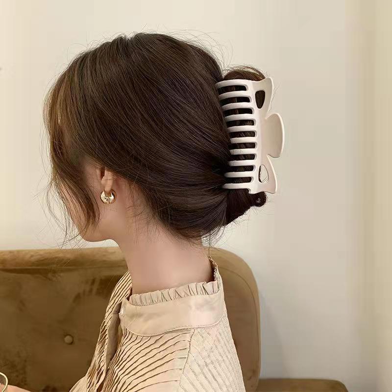新款慵懒风鲨鱼夹14厘米超大号后脑勺抓夹发量多仙女发卡磨砂发夹