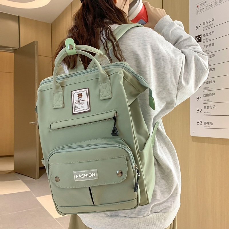 2023 New Japanese Style Artistic Schoolbag Female Simple and Lightweight Large Capacity Student Backpack Outdoor Travel Leisure Bag