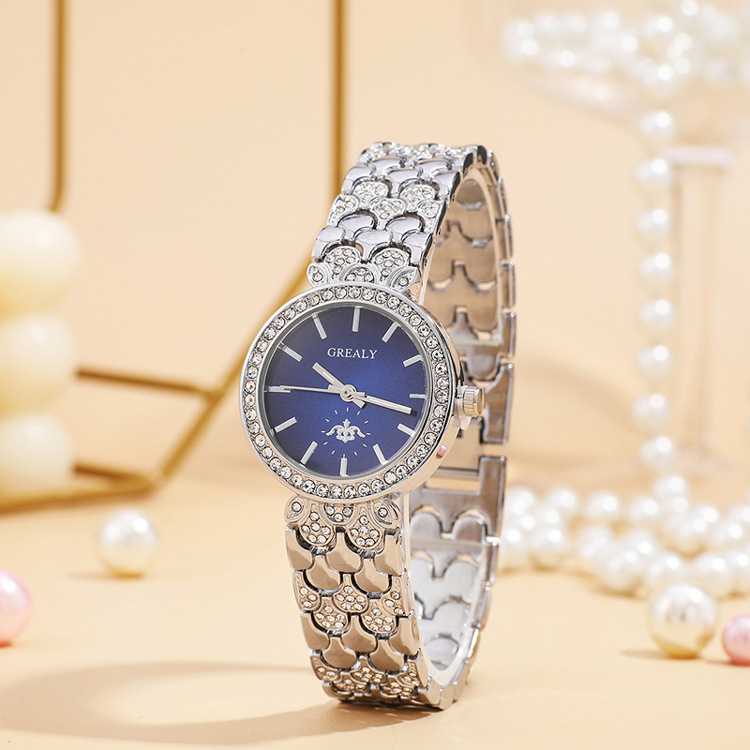 Factory Direct Sales Fashion Diamond Quartz Watch Women's Life Waterproof Trend Steel Watch Light Luxury High-End Sense