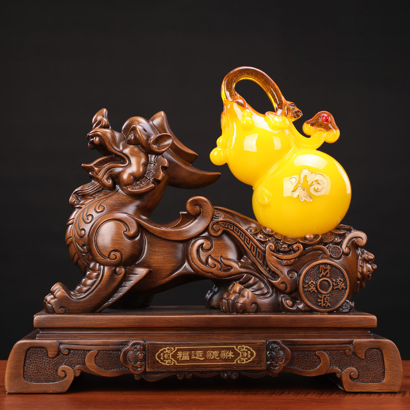 招财貔貅摆件福运貔貅拉葫芦家居客厅摆设工艺品店铺开业礼品摆设