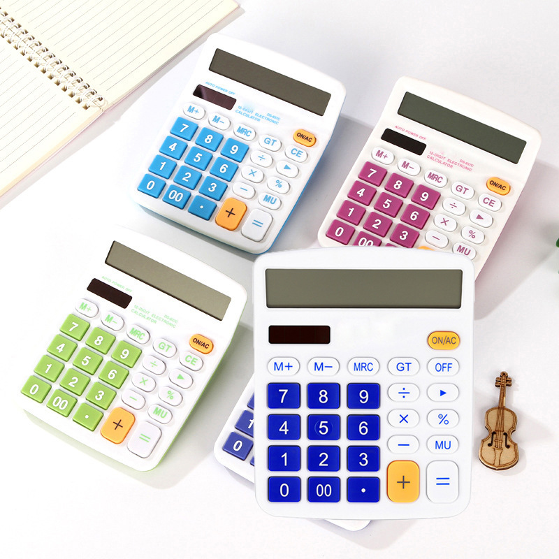 837 Calculator 12-Bit Solar Dual Power Student Color Calculator Office Purchase Wholesale Computer