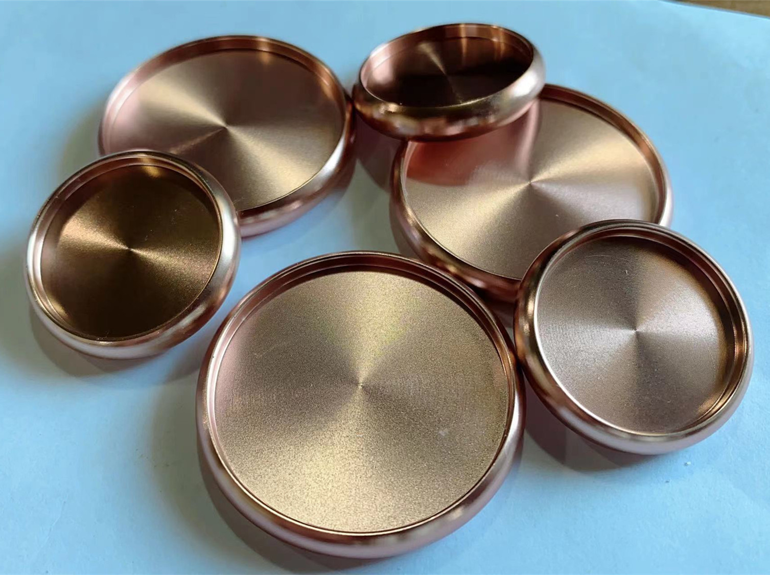 厂家直销 38mm铝合金电镀实心盘扣手账本活页扣玫金色笔记本配件