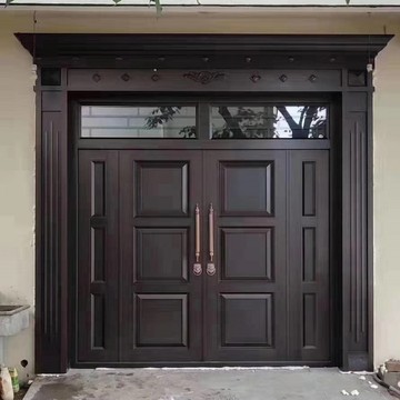 铝合金仿铜大门别墅对开家用双开门农村进户对开大门入户庭院大门