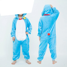 混批秋冬季法兰绒成人卡通连体动物睡衣粉红豹家居服如厕加厚批发