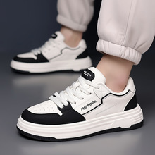 2024春男鞋新款韩版时尚经典撞色复古潮流板鞋学生休闲男鞋运动鞋