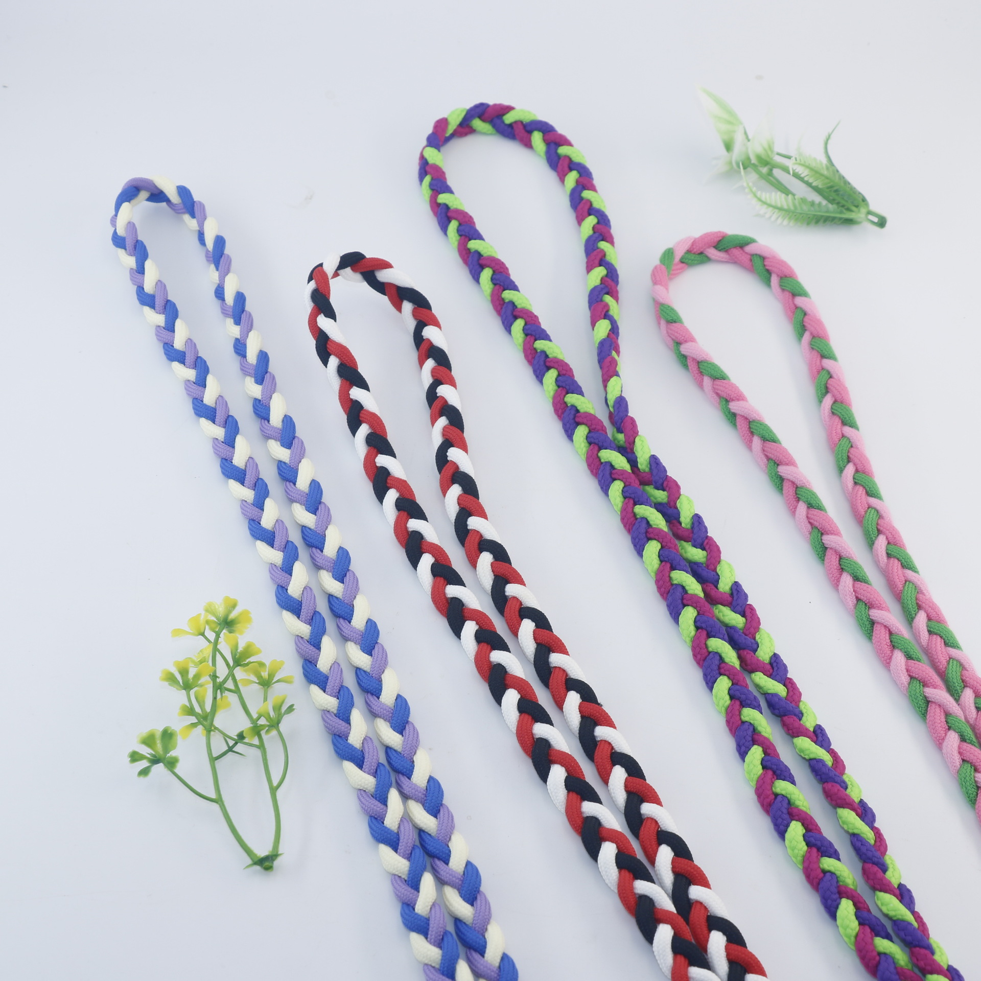 手工编定制三股编麻花辫编织绳子手机挂绳加工三色斜跨可背长款包