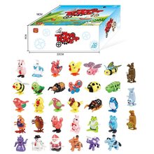跨境亚马逊复活节装蛋上链动物儿童卡通发条玩具24pc随机混装批发