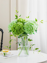 绿色手感保湿绣球花花客厅餐桌插花摆件装饰仿生花干花艺