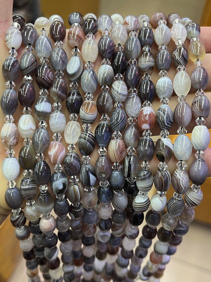 天然波斯湾玛瑙切面米珠散珠手链项链diy波斯湾手串水晶饰品配饰