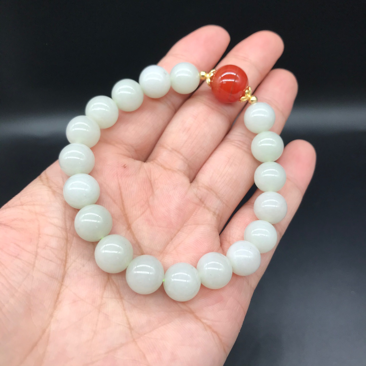 天然内蒙佘太翠手链 带朱砂手串 佘太翠手链项链 量大从优 福利款