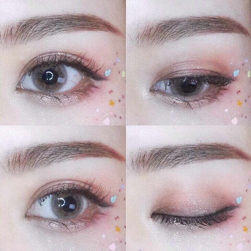 脸贴六瓶装眼妆亮片网红星星闪粉啫喱盘珠光学生免胶台妆一件代发