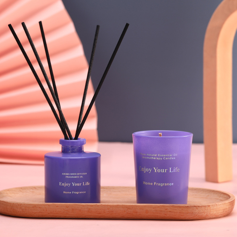 Reed Diffuser Essential Oil Aromatherapy Candle Smokeless Handmade Soy Wax Bedroom Decoration Aromatherapy Candle Gift Box Set