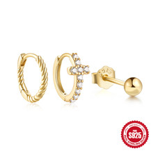 S925纯银十字架圆珠镶钻耳圈耳扣耳钉速卖通畅销时尚气质耳环套装
