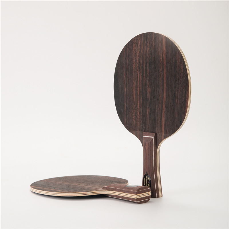 黑檀面材乒乓球拍底板七层纯木乒乓球底板直横拍可刻字