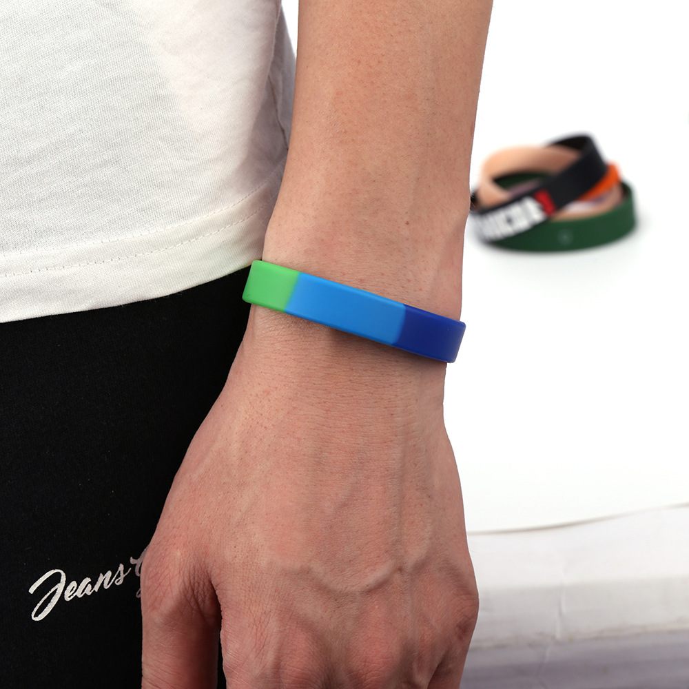 定制批发环保硅胶手环填油软胶手镯规格手环几何型手挽篮球手环