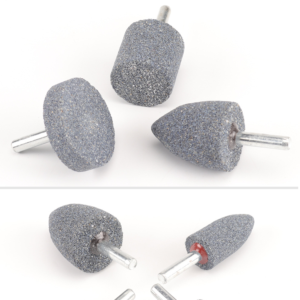 锥形棕刚玉 带柄砂轮磨头 尖头圆柱t型 电动磨头 电磨头 砂磨头